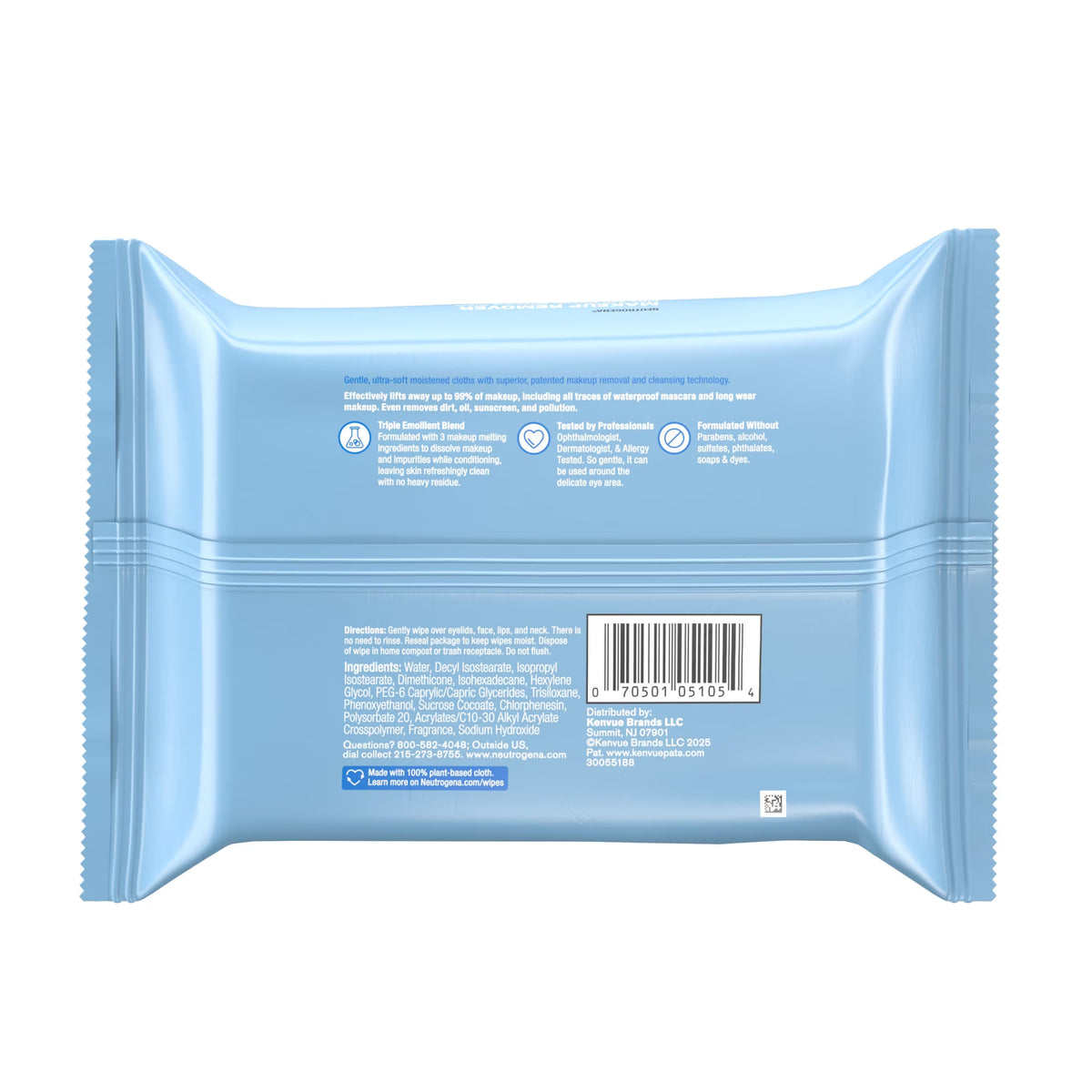 Makeup Remover and Cleansing Towelettes, 25 Count