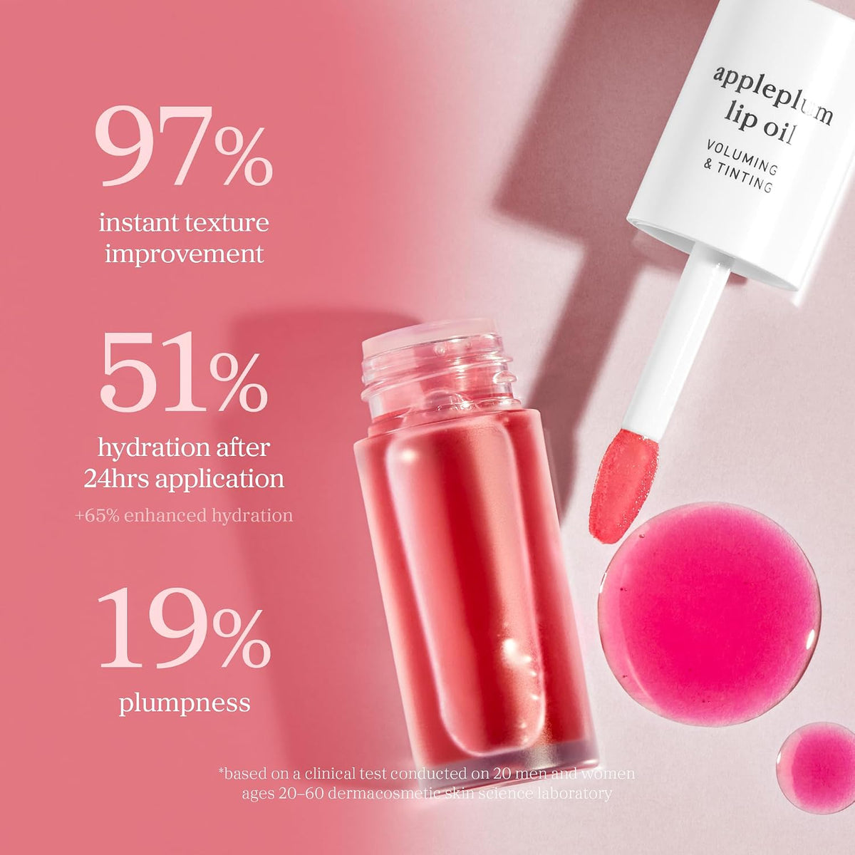 NOONI Korean Lip Oil in Appleplum - Tinted Lip Gloss for Plumping and Hydration