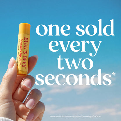 100% Natural Origin Peppermint Beeswax Lip Balm, 0.15 Oz (Single Pack)