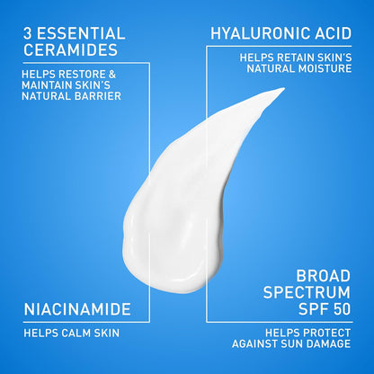 CeraVe Skincare Collection: PM Facial Moisturizer and AM Face Lotion with SPF 50