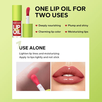 Lip Gloss and Lip Liner Set - Cocoa Brown, 90s Ombre Effect, High Shine Finish, Plumping and Volume Enhancing, Fuller Looking Lips (#V04+107)