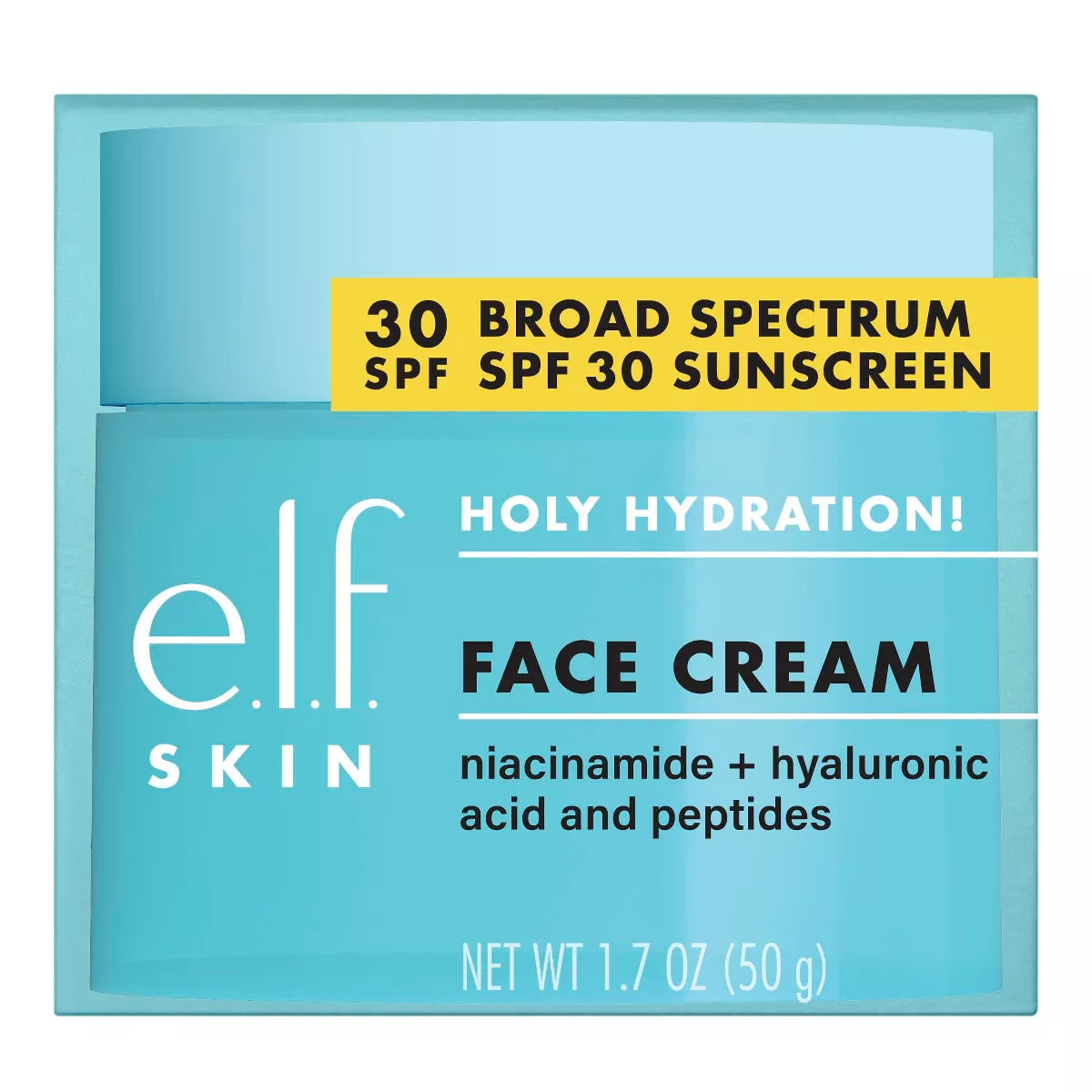E.L.F. SKIN Holy Hydration! Broad Spectrum SPF 30 Face Sunscreen Cream - 1.76 oz