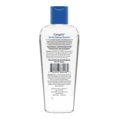 Cetaphil Gentle Waterproof Makeup Remover for Sensitive Skin, 6 oz