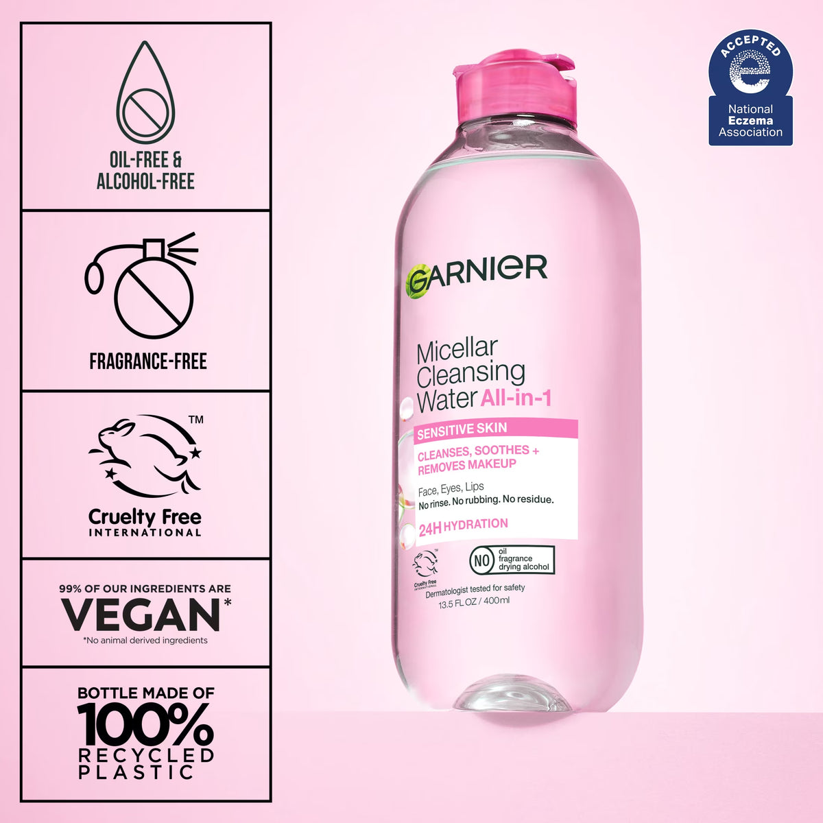 SkinActive All-in-One Micellar Cleansing Water Makeup Remover and Face Cleanser, 13.5 Fl Oz