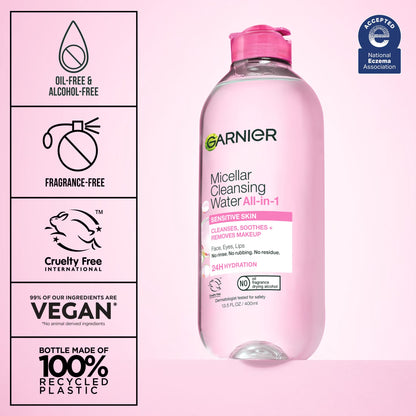 SkinActive All-in-One Micellar Cleansing Water Makeup Remover and Face Cleanser, 13.5 Fl Oz