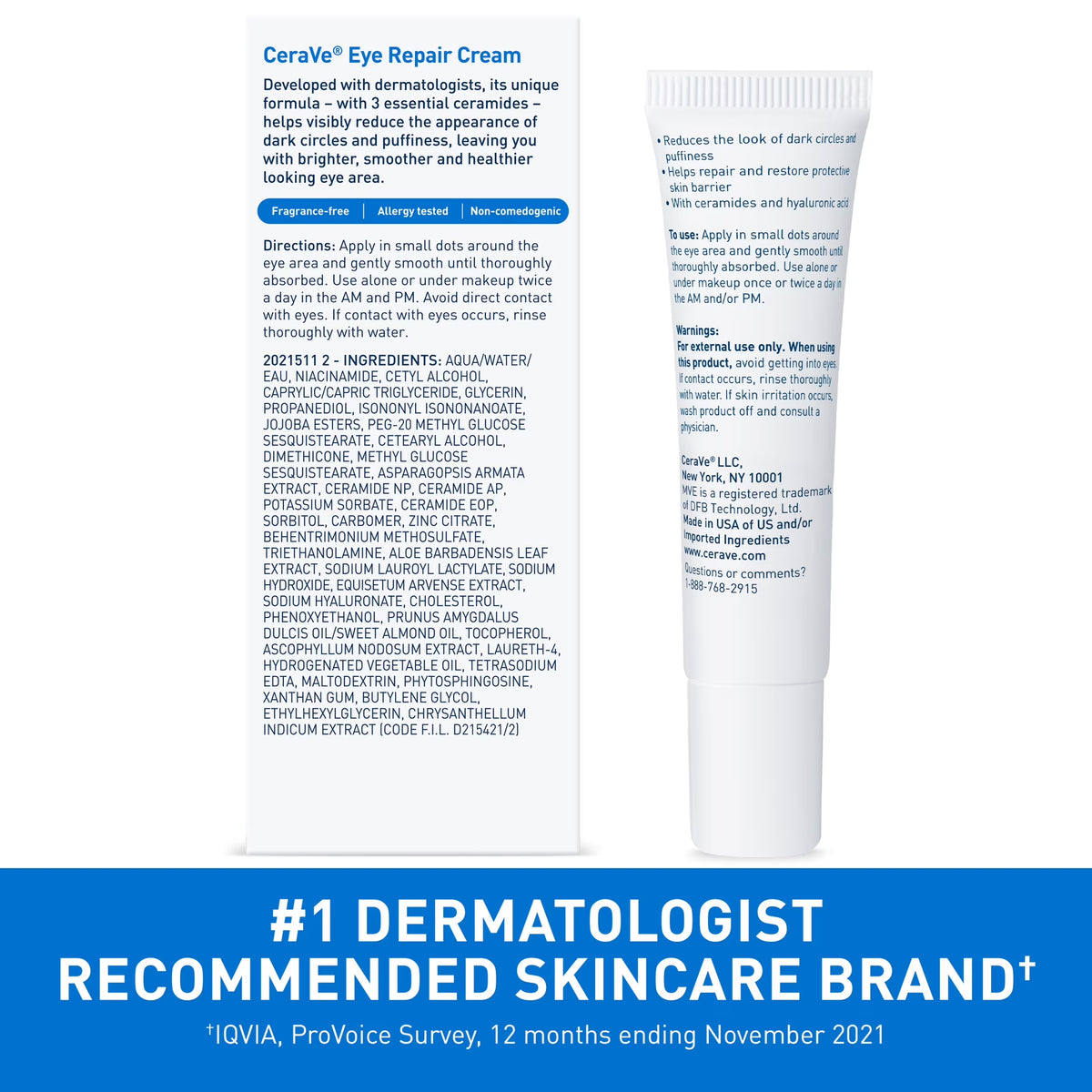 Eye Repair Cream for Dark Circles and Puffiness, 0.5 Oz