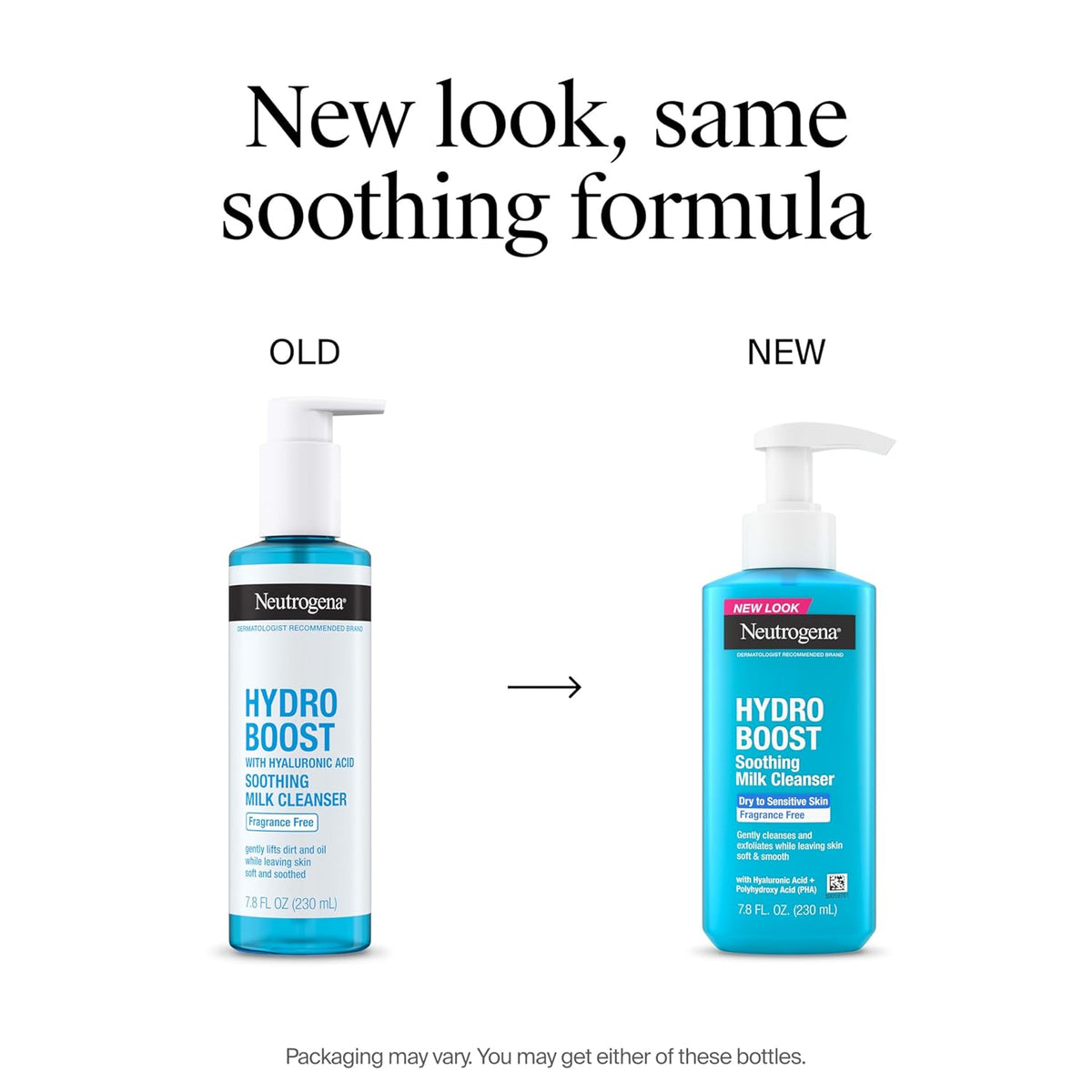 Neutrogena Hydro Boost Soothing Milk Cleanser, 7.8 Fl Oz