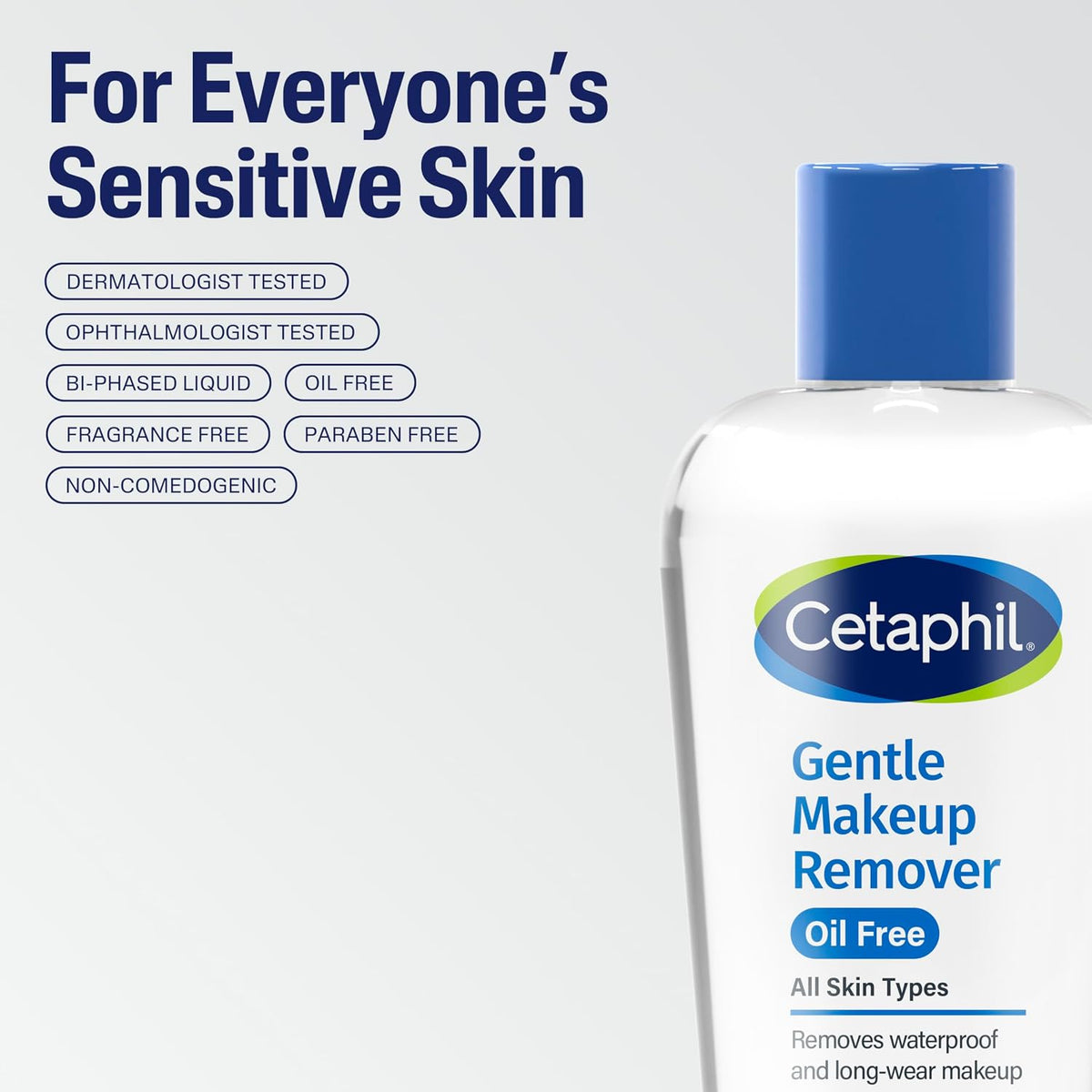 Cetaphil Gentle Waterproof Makeup Remover for Sensitive Skin, 6 oz
