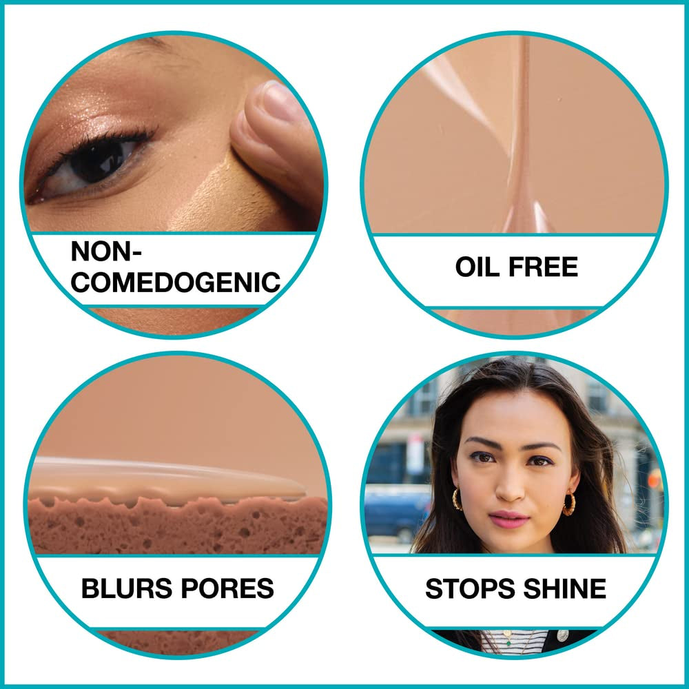 Maybelline Fit Me Matte + Poreless Liquid Foundation and Mattifying Primer Bundle - Creamy Beige Foundation and Primer Included
