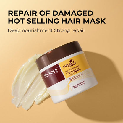 Karseell Collagen Hair Care Set: Deep Repair Purple Hair Mask, Shampoo, and Oil for Neutralizing Brass and Yellow Tones