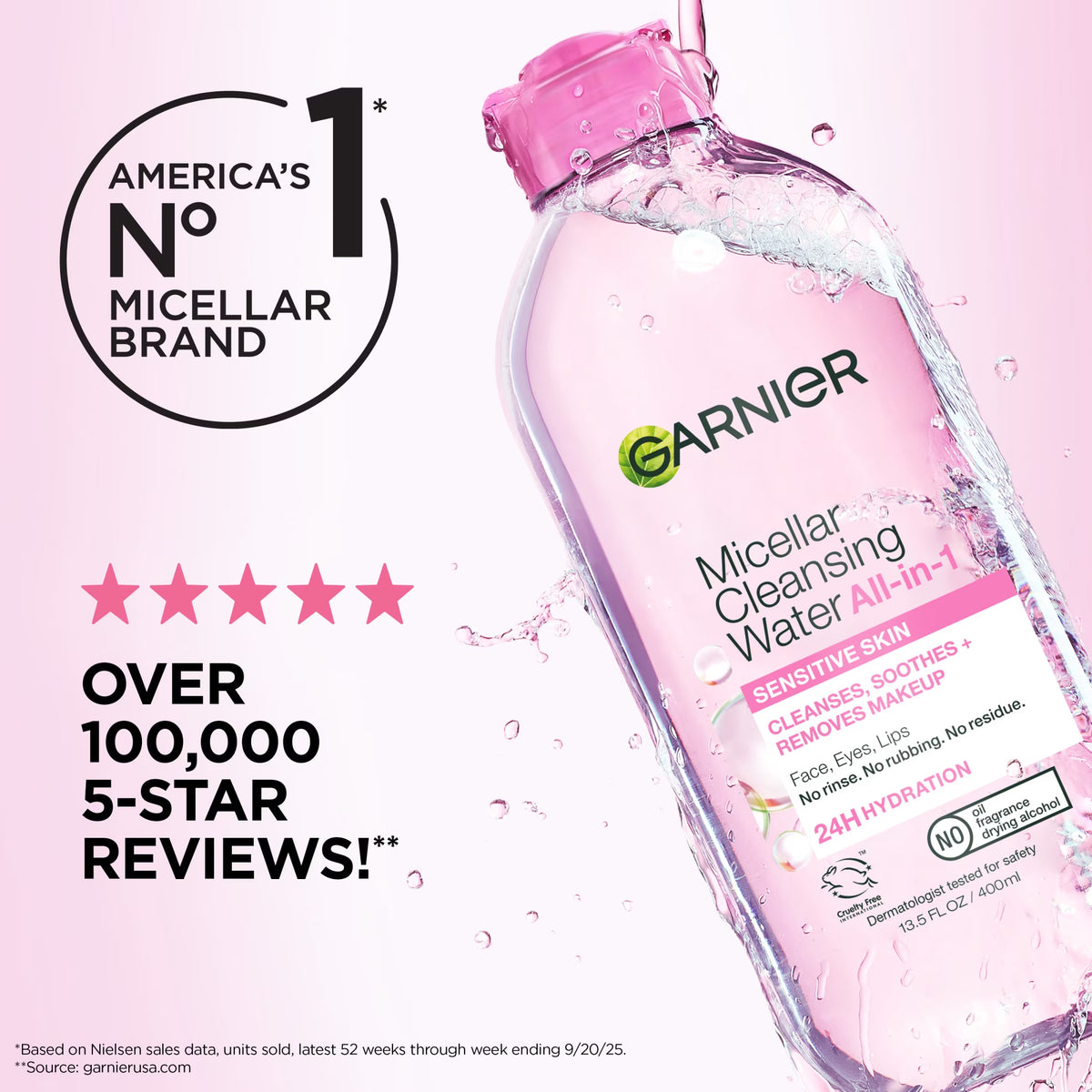 SkinActive All-in-One Micellar Cleansing Water Makeup Remover and Face Cleanser, 13.5 Fl Oz