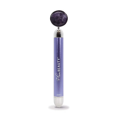 Plum Beauty Amethyst Rose Quartz Vibrating Facial Massager for Enhanced Skin Tightness and Tone