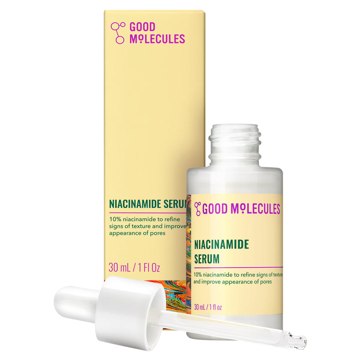 Niacinamide Serum, 10% Niacinamide for Texture and Pore Refinement, Brightening Facial Skincare, 1 Fl Oz