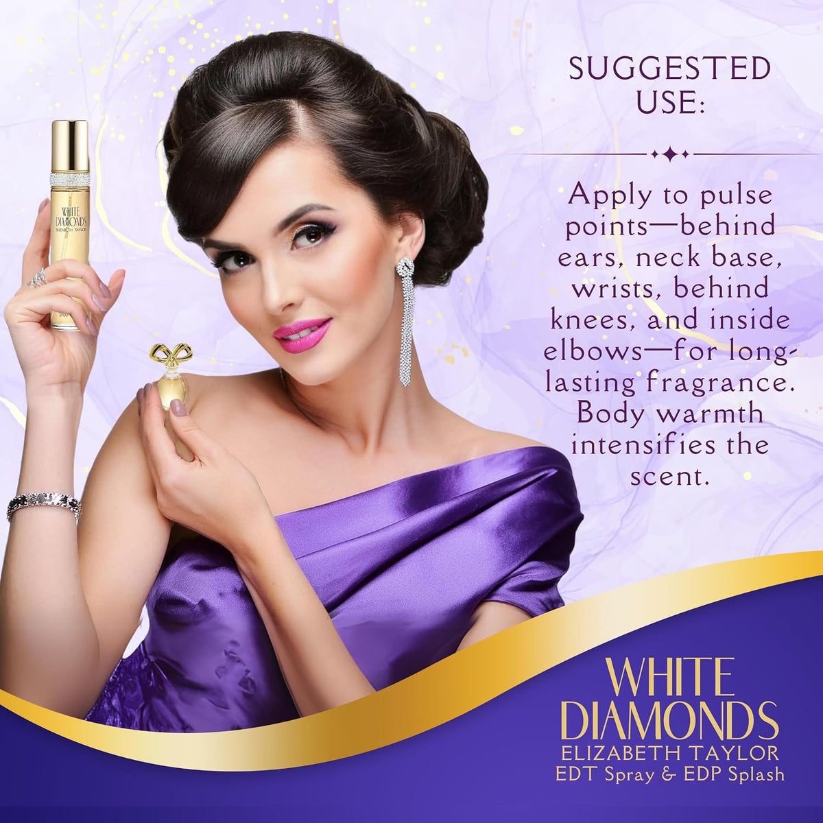 Elizabeth Taylor White Diamonds Women's Eau de Toilette 4-Piece Gift Set, 1.7 oz