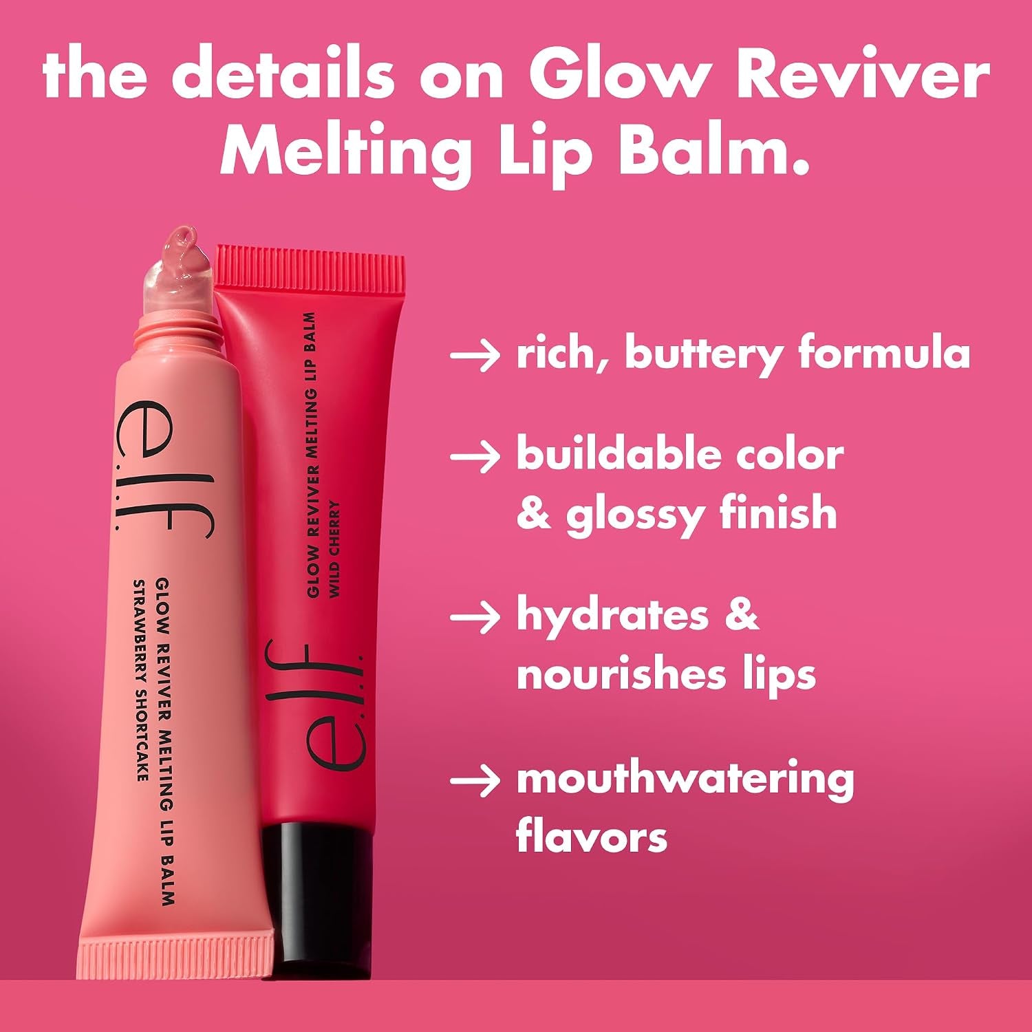 E.L.F. Glow Reviver Tinted Melting Lip Balm in Strawberry Shortcake