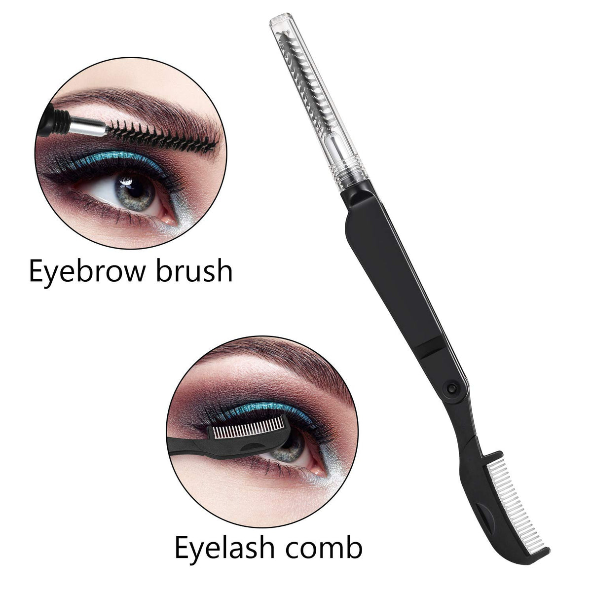 Boao 4-Piece Foldable Eyelash Separator and Eyebrow Comb Set