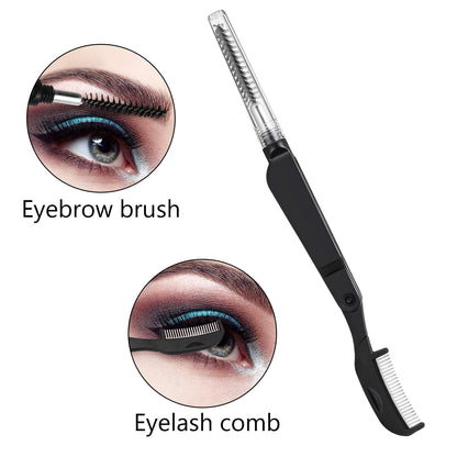 Boao 4-Piece Foldable Eyelash Separator and Eyebrow Comb Set