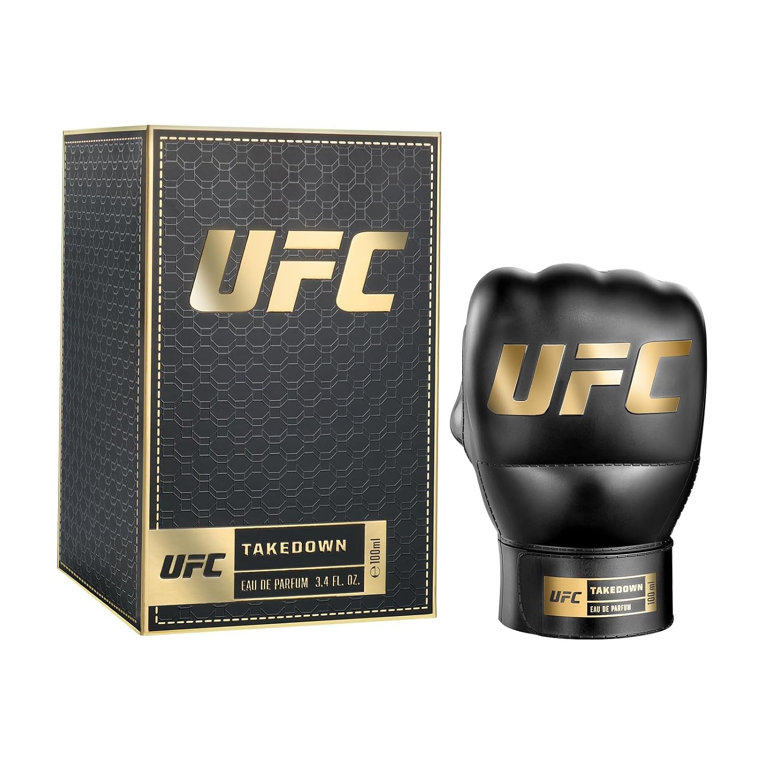 UFC Takedown - Cologne for Men - Long Lasting Marine Amber Scent - Perfume for Men with Mint Pepper Patchouli Notes in UFC Glove Bottle - 3.4 Oz.