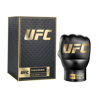 UFC Takedown - Cologne for Men - Long Lasting Marine Amber Scent - Perfume for Men with Mint Pepper Patchouli Notes in UFC Glove Bottle - 3.4 Oz.