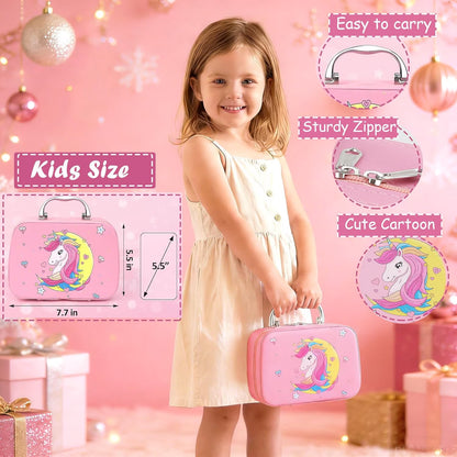 Children's Washable Makeup Kit - Princess Dress-Up Toys for Girls Ages 3-12, Ideal Birthday Gift