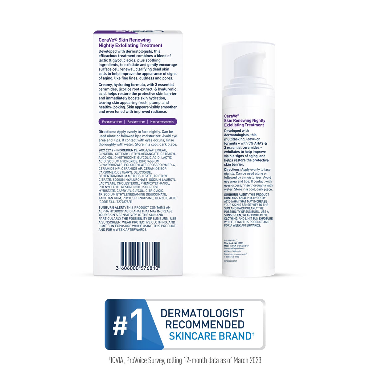 Skin Renewing Nightly Exfoliating Treatment Anti-Aging Face Serum, 1.7 Fl Oz