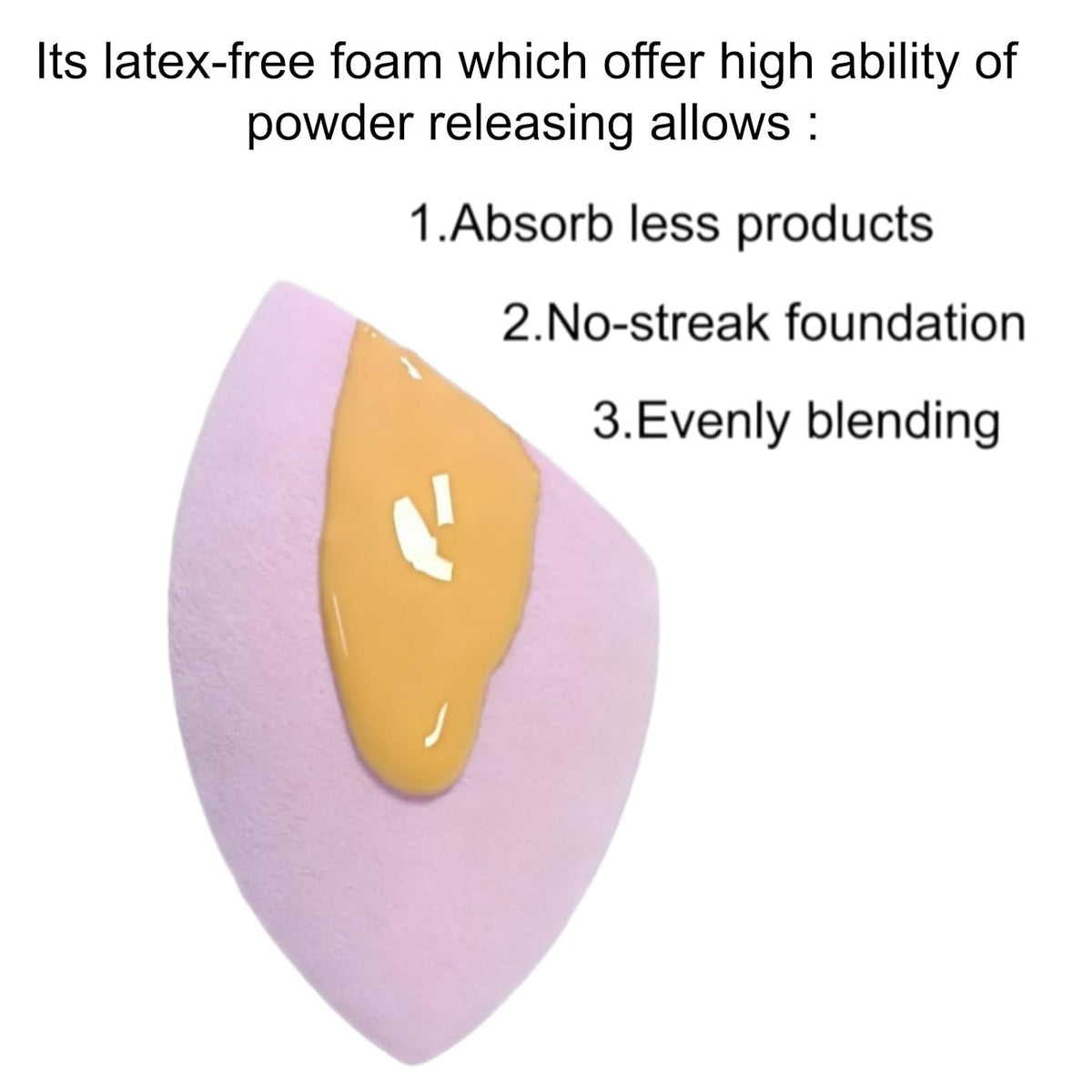 Angled Makeup Sponge Blender for Foundation Application