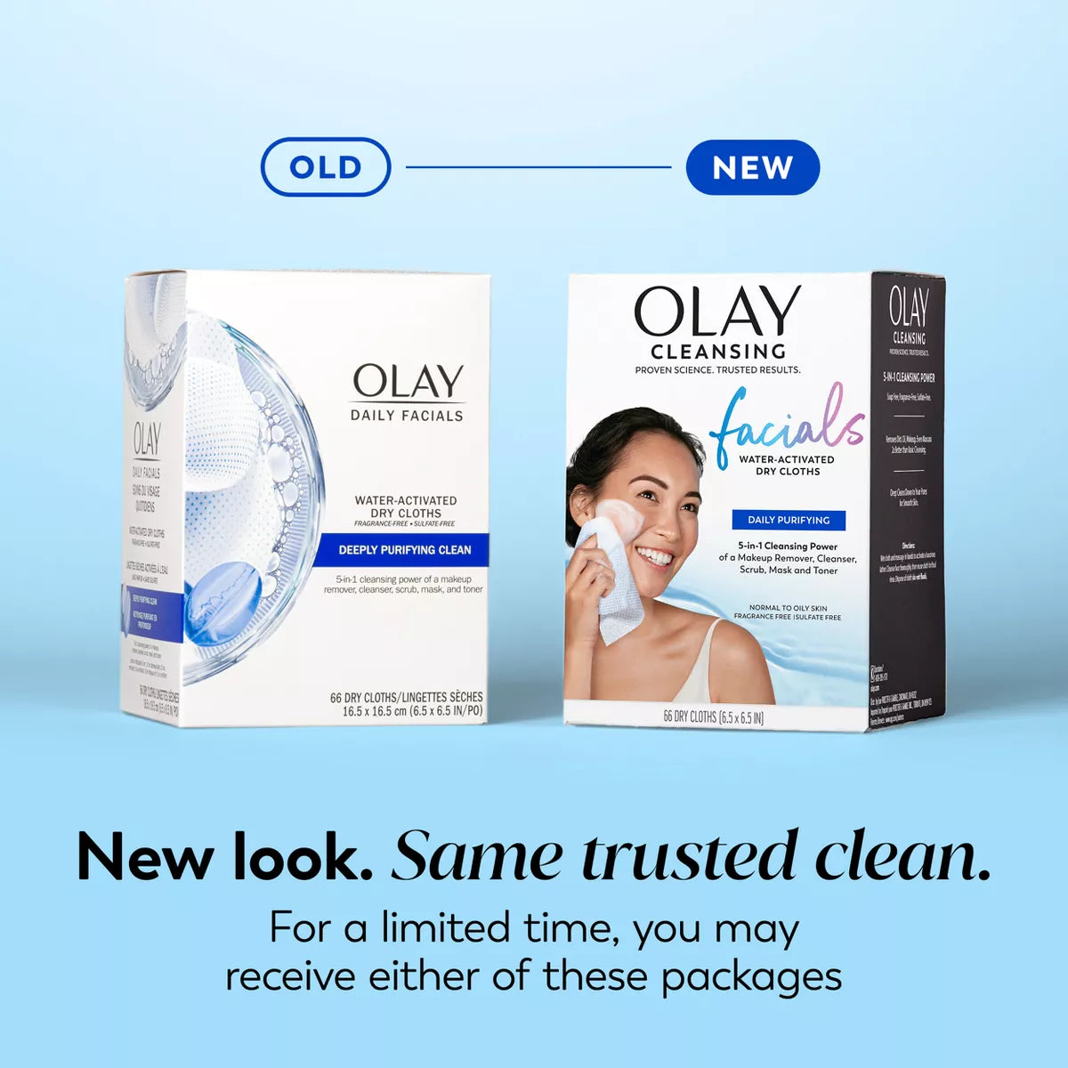 Olay Daily Facials Unscented Makeup Remover Cleansing Wipes - 66 Count