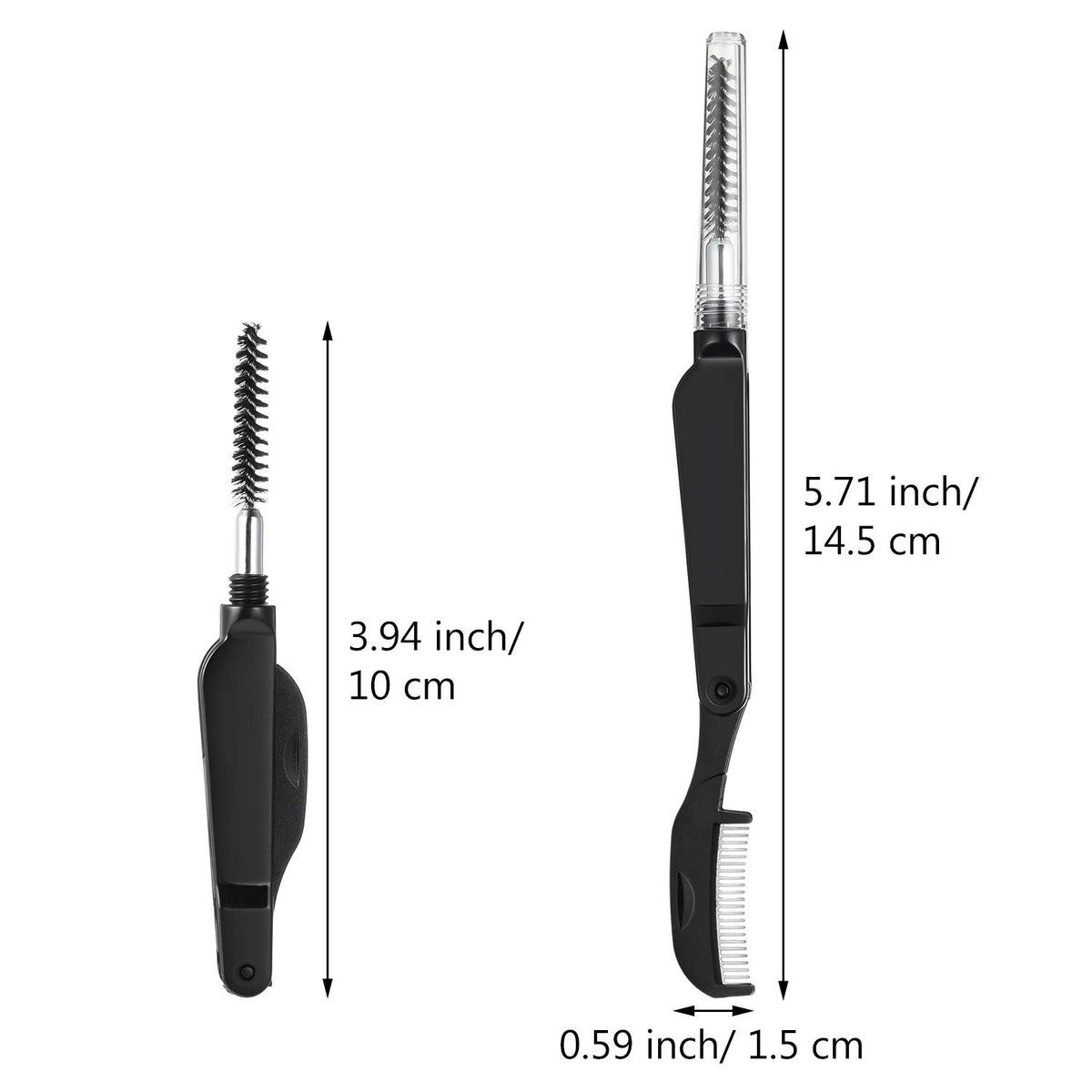 Boao 4-Piece Foldable Eyelash Separator and Eyebrow Comb Set