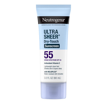 Ultra Sheer Body Sunscreen Lotion SPF 55, Travel Size, 3 Fl Oz