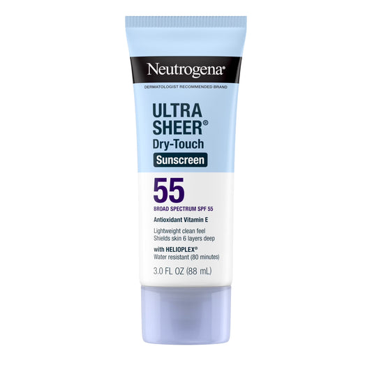 Ultra Sheer Body Sunscreen Lotion SPF 55, Travel Size, 3 Fl Oz