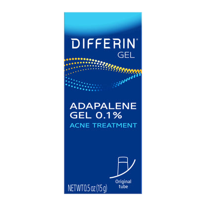 Adapalene 0.1% Retinoid Acne Treatment Gel, Fragrance-Free, 15g Tube - Prescription Strength for Effective Acne Clearance and Prevention