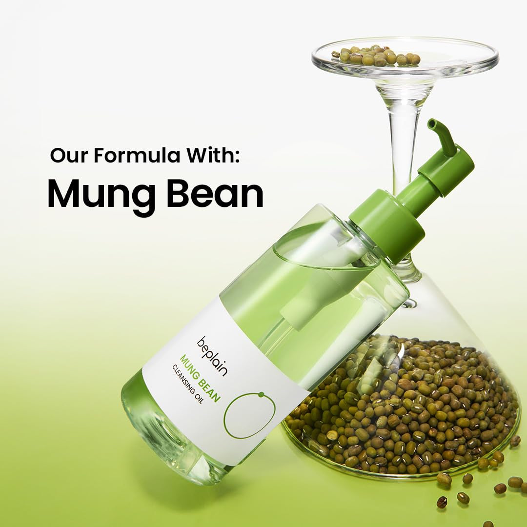 Beplain Mung Bean Double Cleansing Set: Oil (6.76 fl oz) & Face Wash (5.07 fl oz)