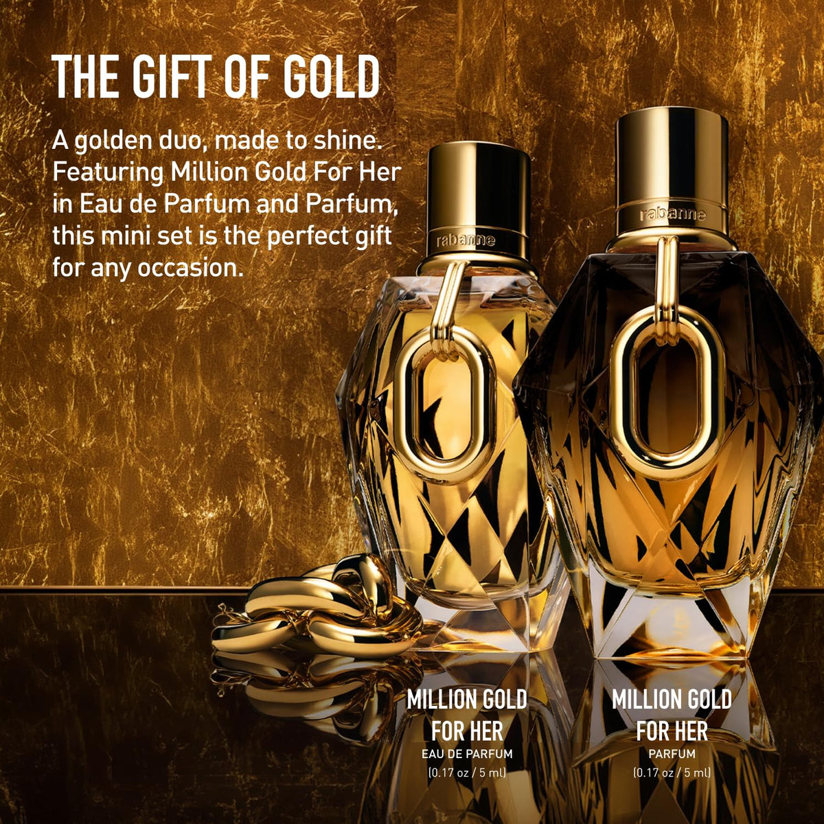 Rabanne Million Gold Mini Gift Set for Women - 2 x 0.17 Oz