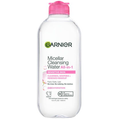 SkinActive All-in-One Micellar Cleansing Water Makeup Remover and Face Cleanser, 13.5 Fl Oz