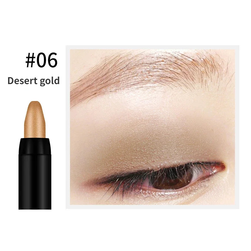 Bling Eye Shadow Pen 16 Colors Eyeshadow Stick Eyeshadow Palettes Women Bling Silkworm Pen Pearlescent Eye-Shadow Glitter Pencil