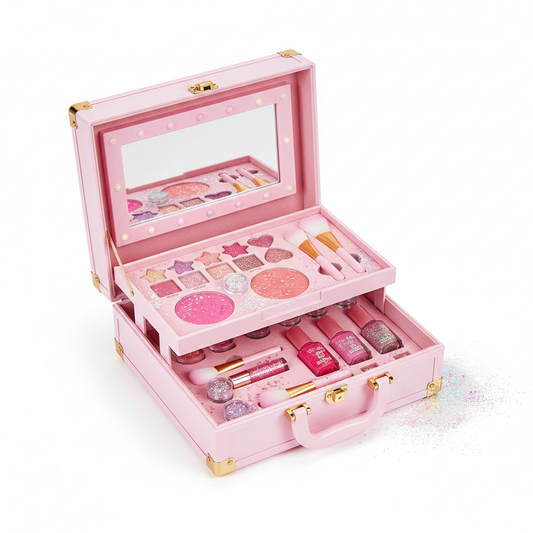 Hello Kitty deluxe beauty train case makeup set