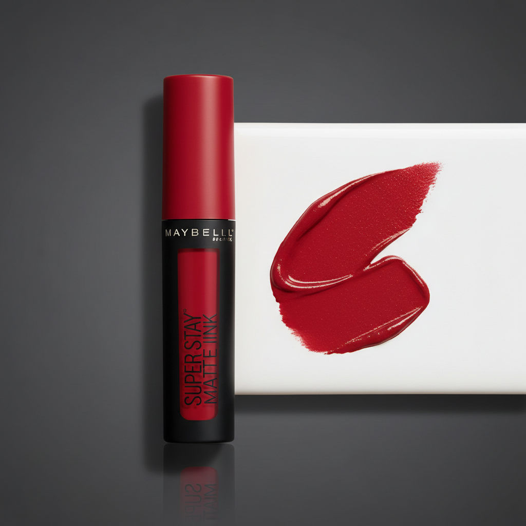Maybelline Super Stay Matte Ink Ruby Red lipstick product shot