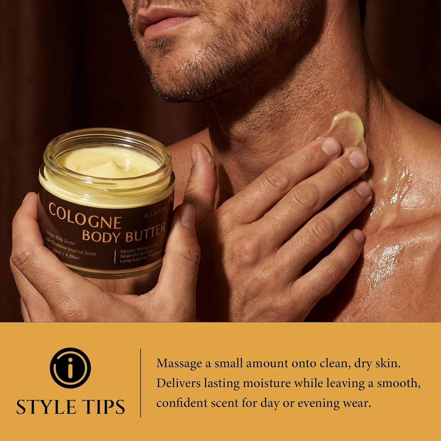 Men's Shea Butter Body Butter Cologne – All-Day Hydration