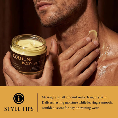 Men's Shea Butter Body Butter Cologne – All-Day Hydration