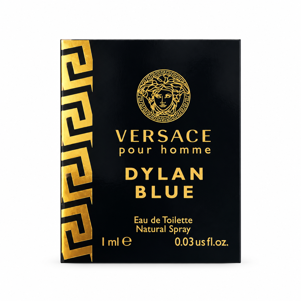 Versace Dylan Blue Pour Homme Eau de Toilette 1 mL sample on white background
