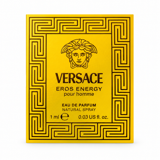 Versace Eros Energy Pour Homme Eau de Parfum 1 mL sample on white background